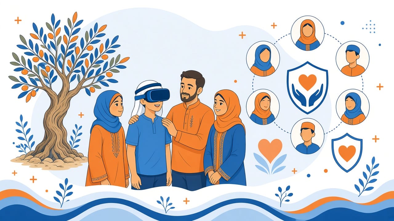 איור תוכנית חוסן ואחריות חברתית ומניעת אלימות בחברה הערבית והבדואית במציאות מדומה — גפן VRKIT 65239