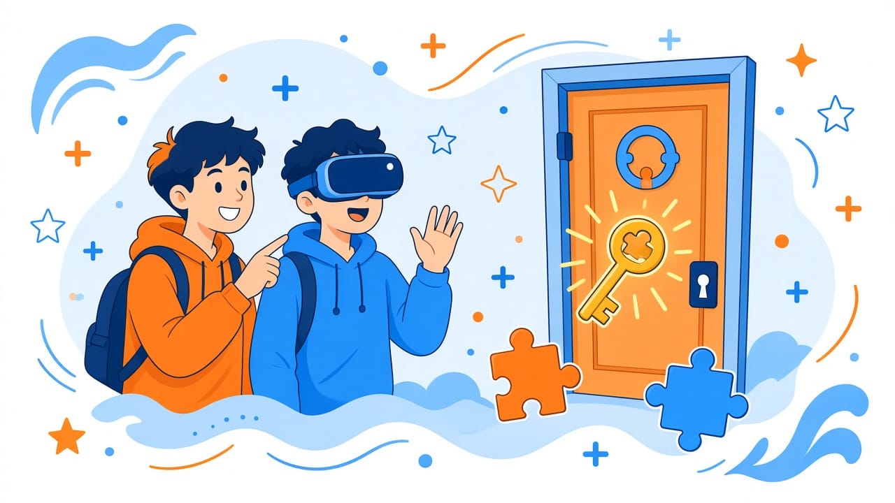 איור חדר בריחה פדגוגי בנושא חרם — תוכנית גפן VRKIT 69823