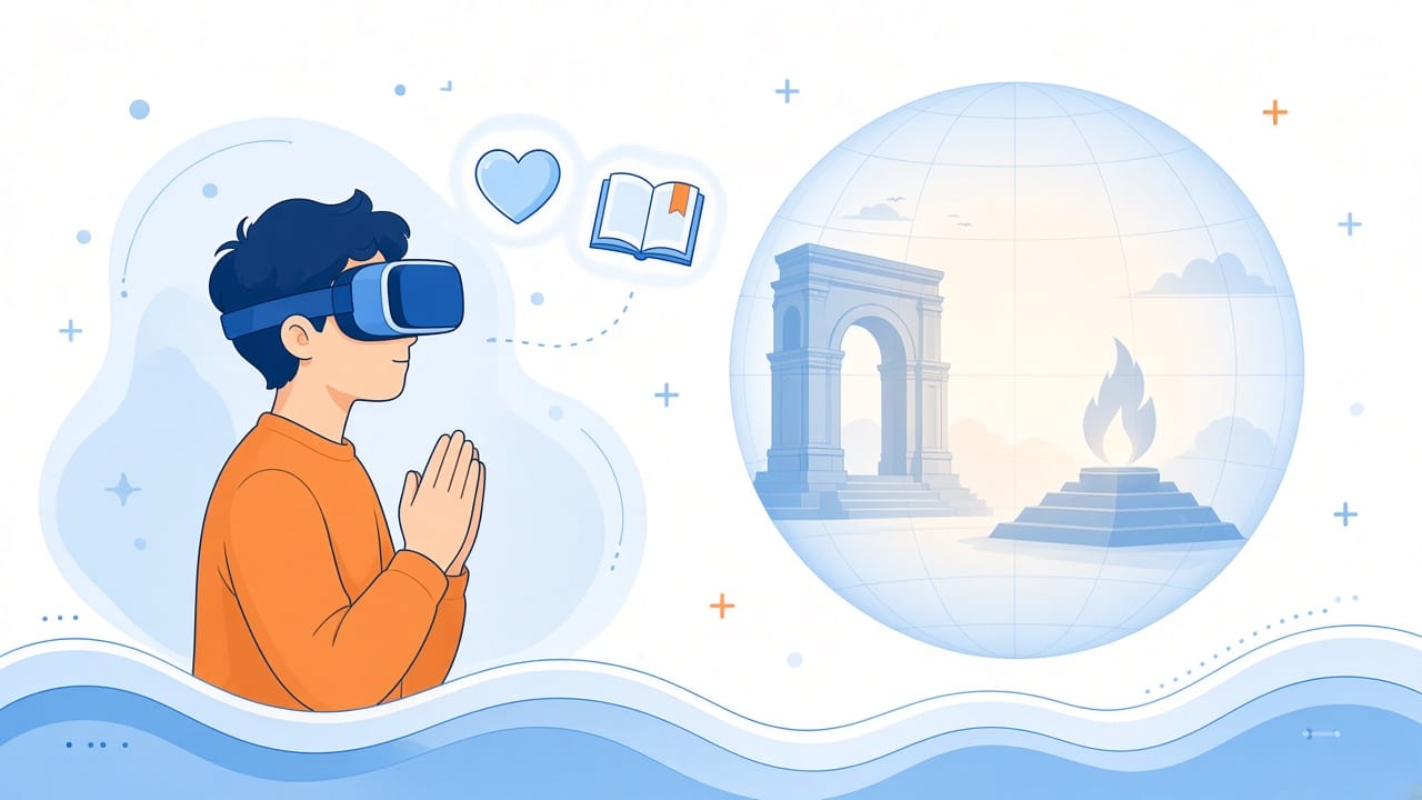 איור נרטיב חווייתי ב־360 ומציאות מדומה לזיכרון ומורשת — גפן VRKIT 70972